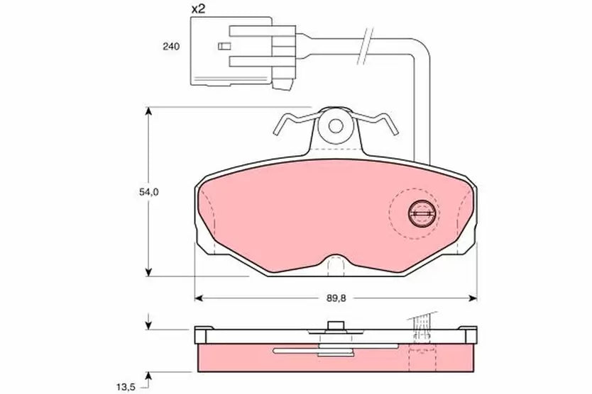 Brake Pad Set, Disc Brake GDB103 - TRW