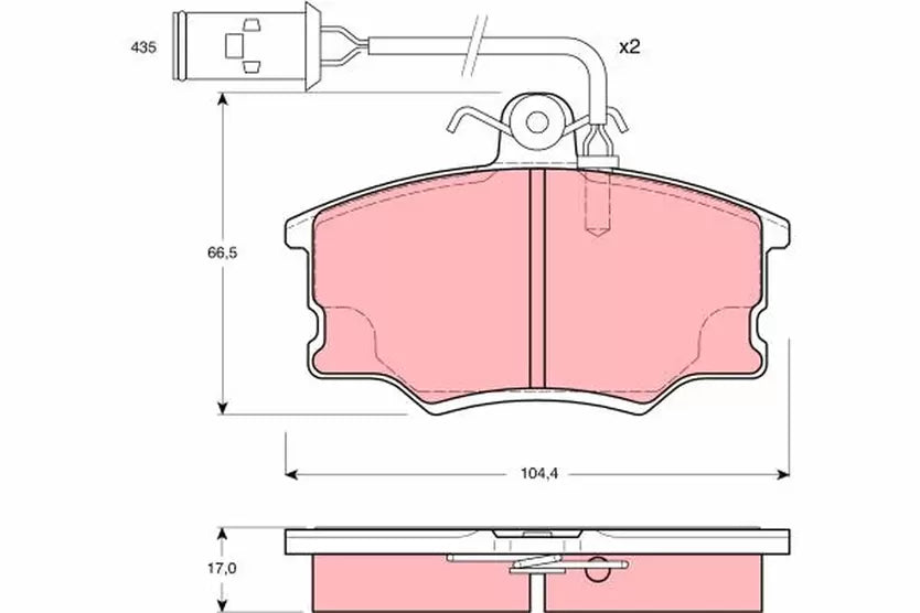 Brake Pad Set, Disc Brake GDB1054 - TRW