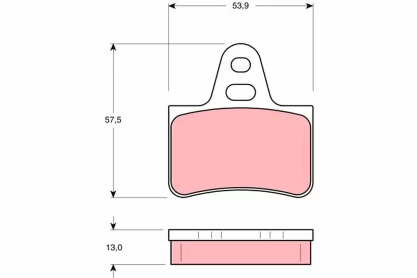 Brake Pad Set, Disc Brake GDB1071 - TRW