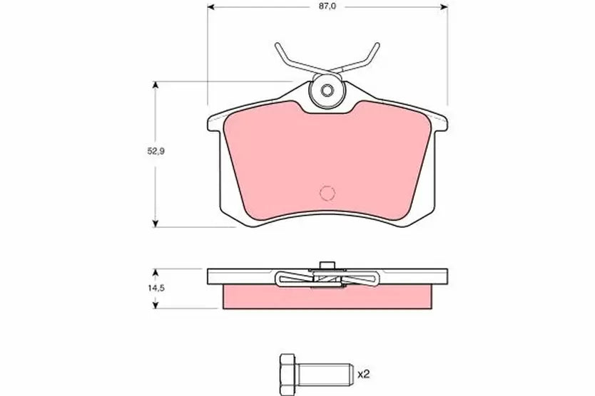 Brake Pad Set, Disc Brake GDB1073 - TRW
