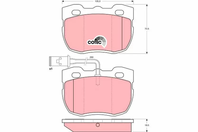 Brake Pad Set, Disc Brake GDB1093 - TRW