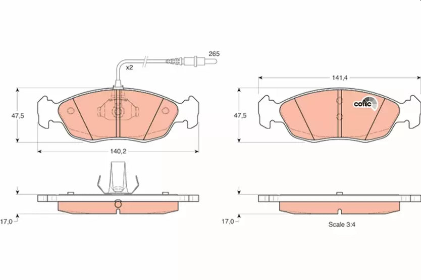 Brake Pad Set, Disc Brake GDB1104 - TRW