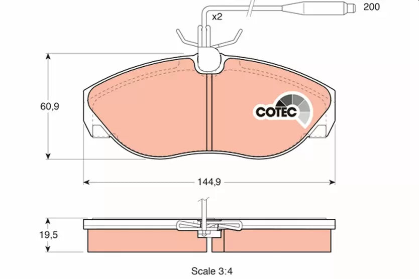 Brake Pad Set, Disc Brake GDB1105 - TRW