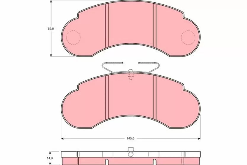 Brake Pad Set, Disc Brake GDB1114 - TRW