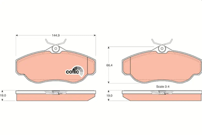Brake Pad Set, Disc Brake GDB1156 - TRW