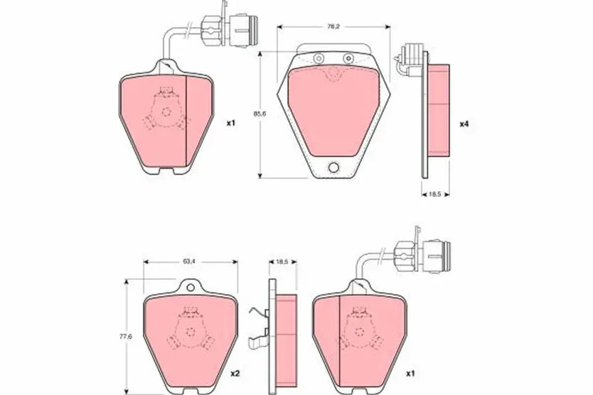 Brake Pad Set, Disc Brake GDB1162 - TRW