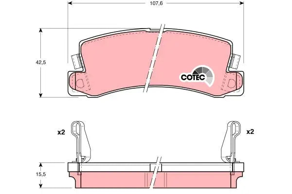 Brake Pad Set, Disc Brake GDB1168 - TRW