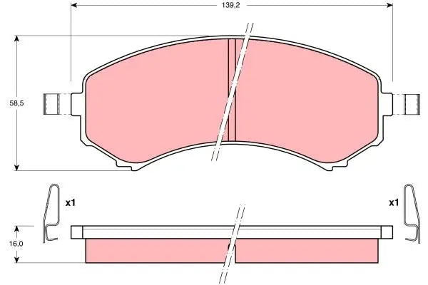 Brake Pad Set, Disc Brake GDB1176 - TRW