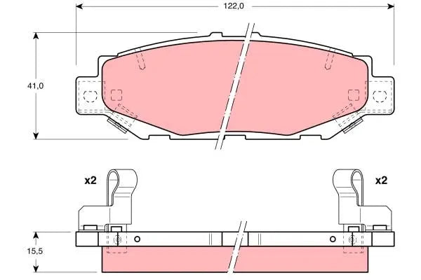 Brake Pad Set, Disc Brake GDB1185 - TRW