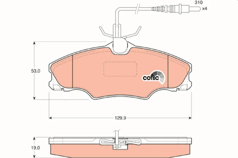 Brake Pad Set, Disc Brake GDB1193 - TRW