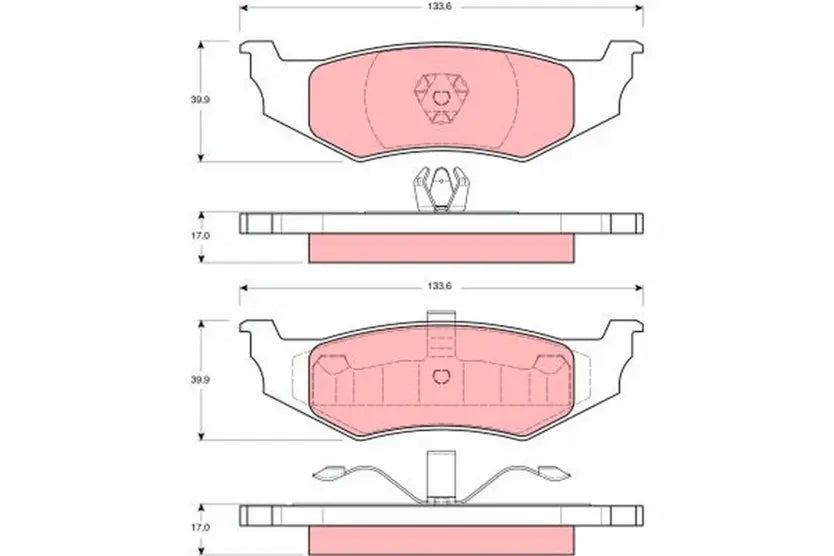 Brake Pad Set, Disc Brake GDB123 - TRW