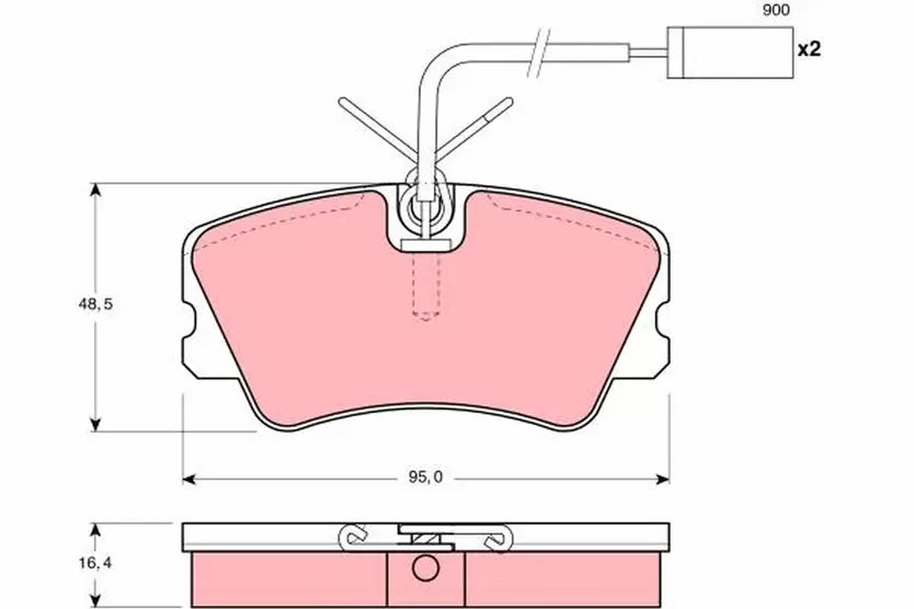 Brake Pad Set, Disc Brake GDB1251 - TRW