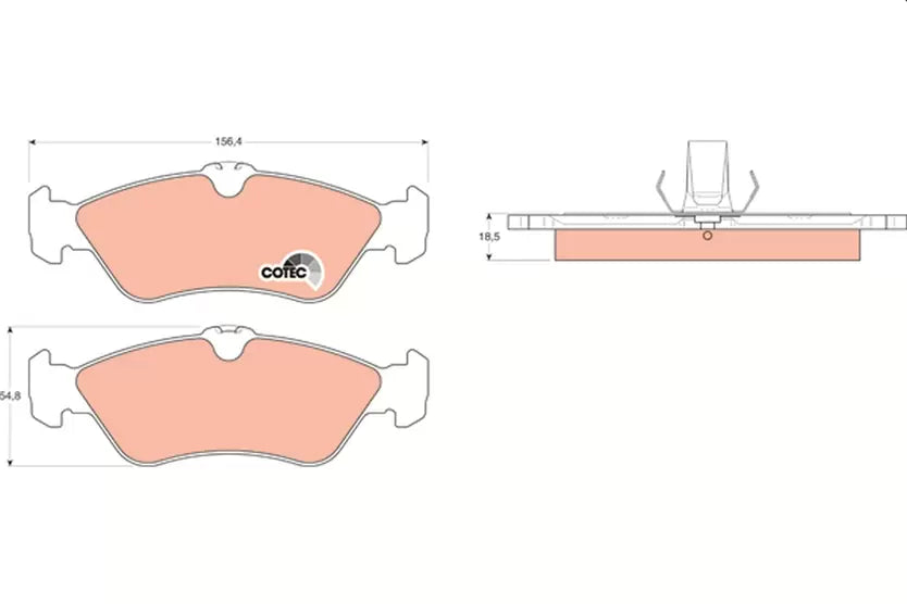 Brake Pad Set, Disc Brake GDB1263 - TRW