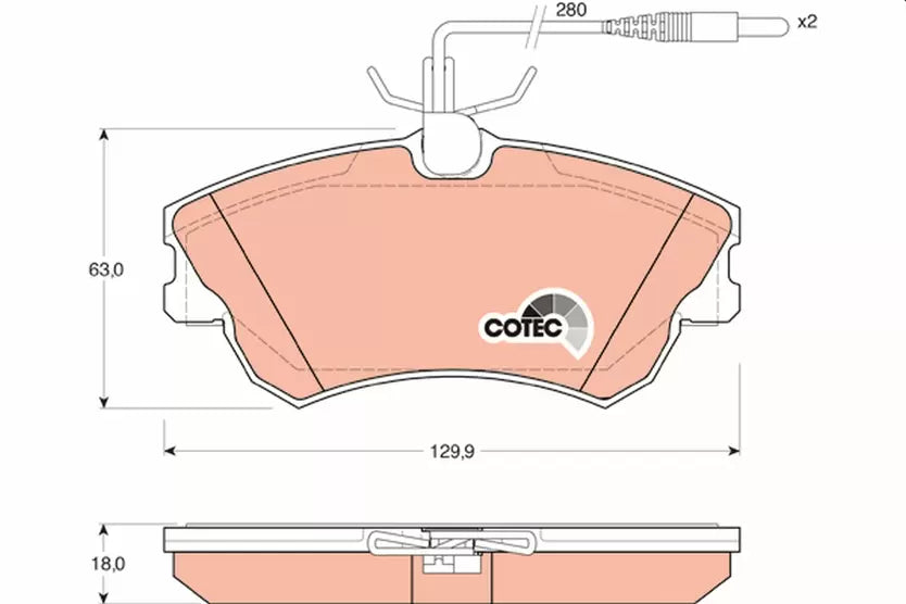 Brake Pad Set, Disc Brake GDB1270 - TRW