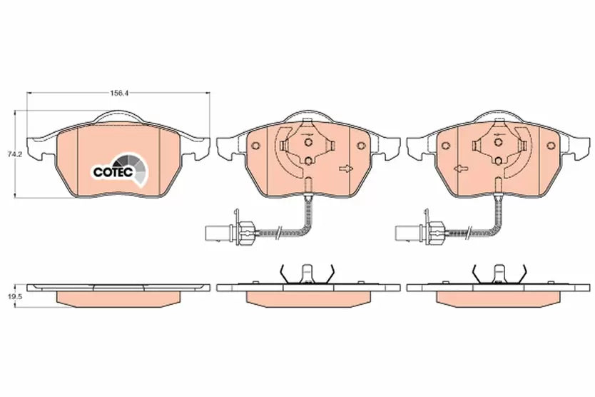 Brake Pad Set, Disc Brake GDB1307 - TRW