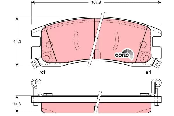 Brake Pad Set, Disc Brake GDB1309DT - TRW