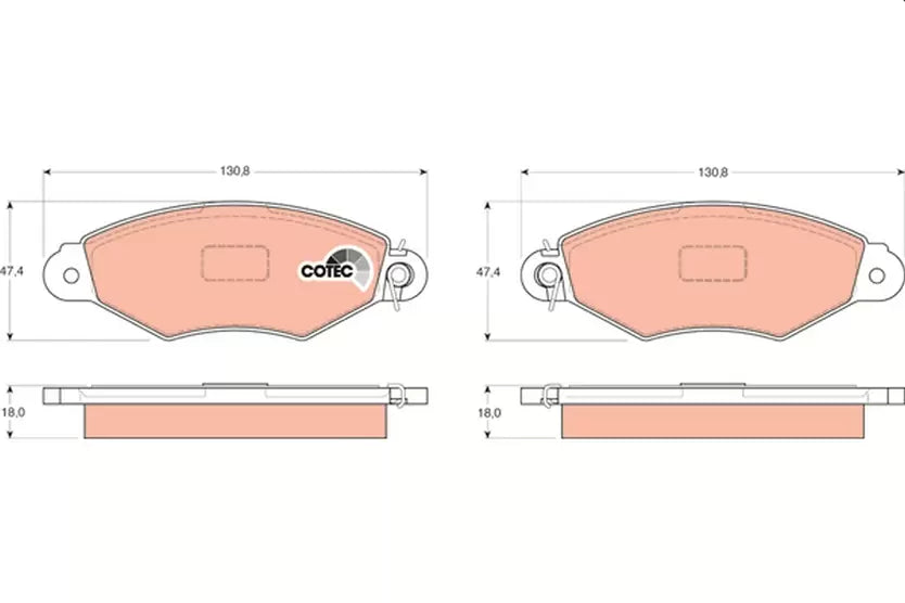 Brake Pad Set, Disc Brake GDB1321 - TRW