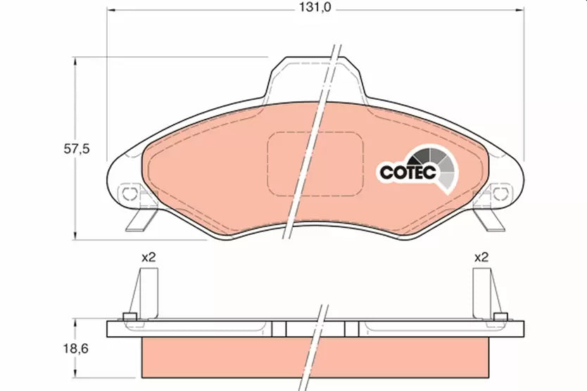 Brake Pad Set, Disc Brake GDB2349 - TRW
