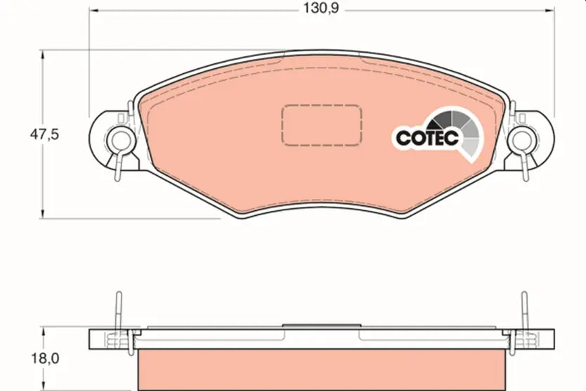Brake Pad Set, Disc Brake GDB1361 - TRW