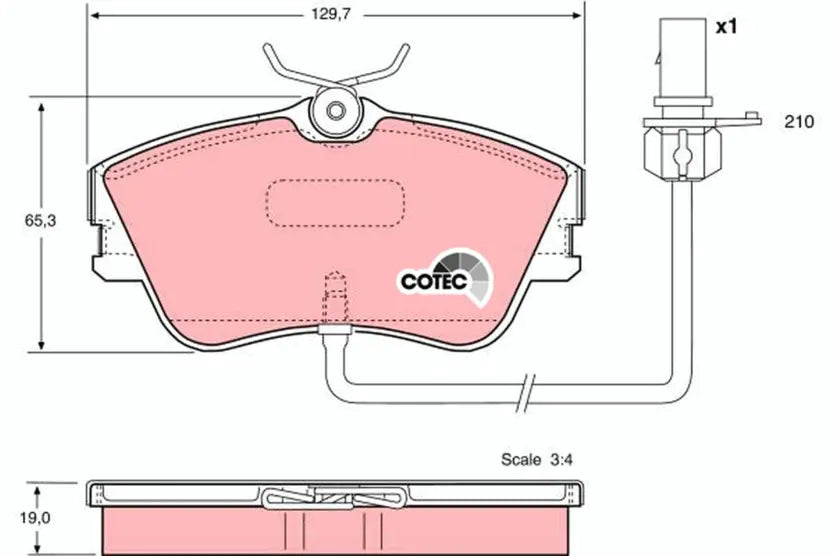 Brake Pad Set, Disc Brake GDB1367 - TRW
