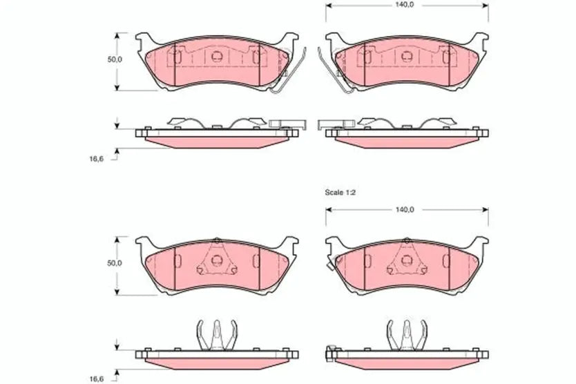Brake Pad Set, Disc Brake GDB1379 - TRW