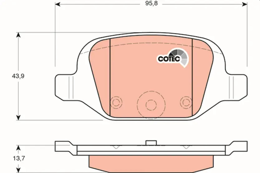 Brake Pad Set, Disc Brake GDB1384 - TRW
