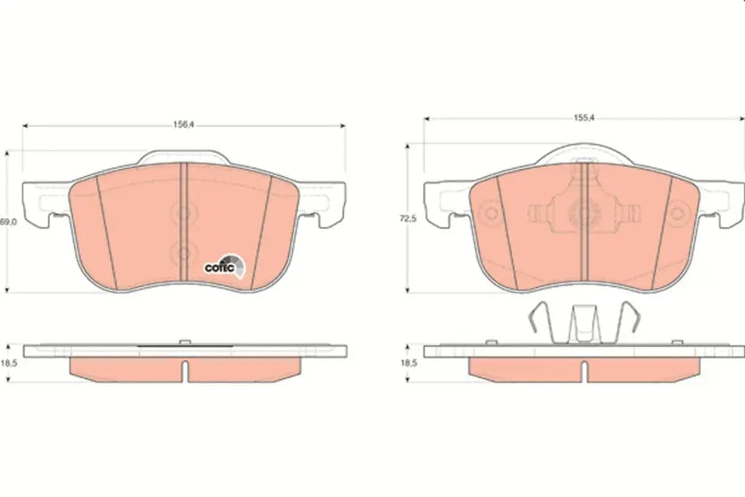 Brake Pad Set, Disc Brake GDB1388 - TRW