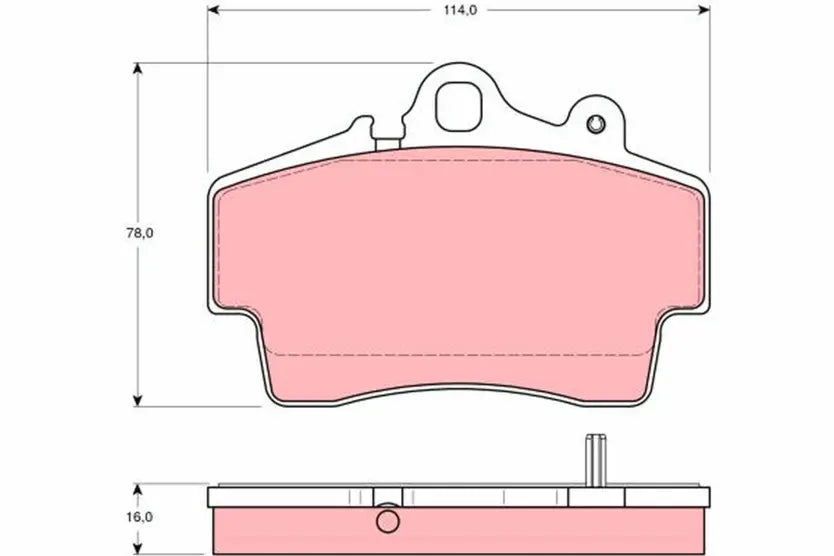 Brake Pad Set, Disc Brake GDB1394 - TRW