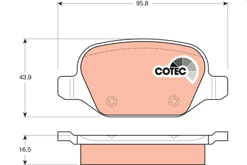Brake Pad Set, Disc Brake GDB1396 - TRW