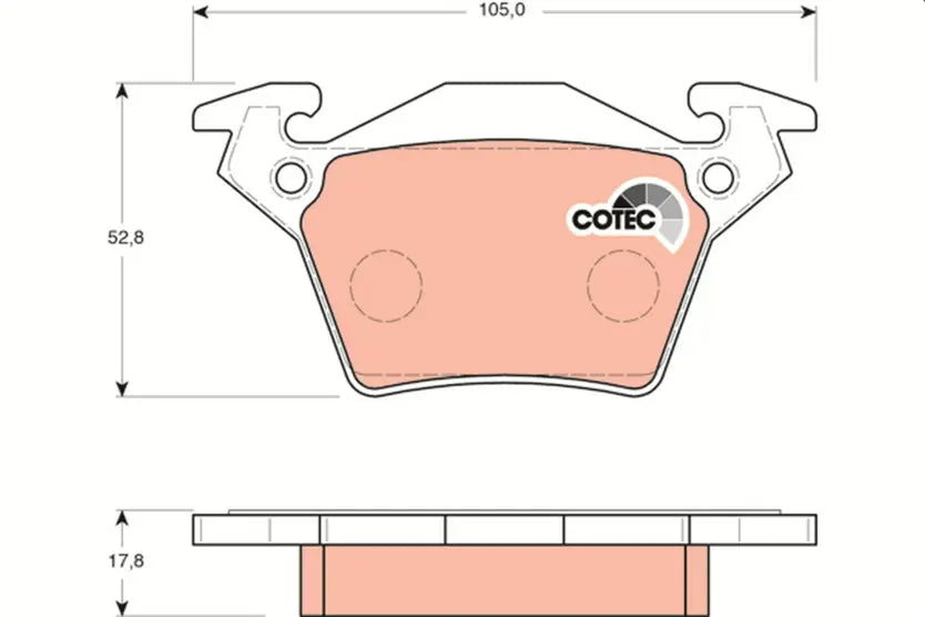 Brake Pad Set, Disc Brake GDB1408 - TRW