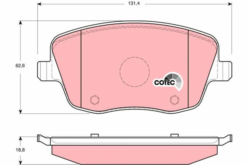Brake Pad Set, Disc Brake GDB1414 - TRW