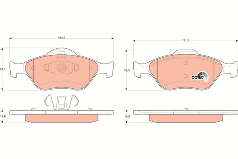 Brake Pad Set, Disc Brake GDB1419 - TRW
