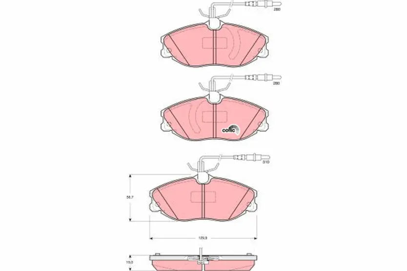 Brake Pad Set, Disc Brake GDB1423 - TRW