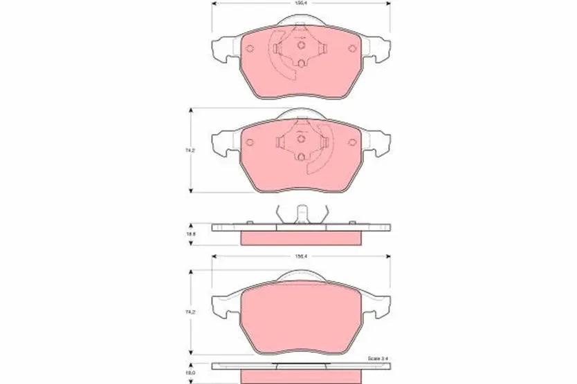 Brake Pad Set, Disc Brake GDB1429 - TRW