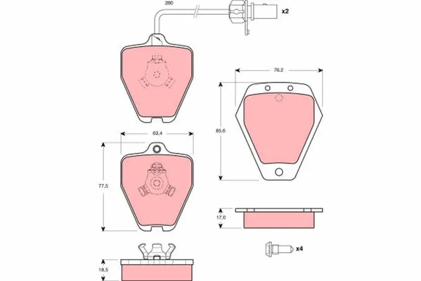 Brake Pad Set, Disc Brake GDB1451 - TRW