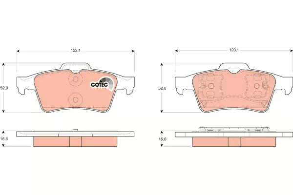 Brake Pad Set, Disc Brake GDB1469 - TRW