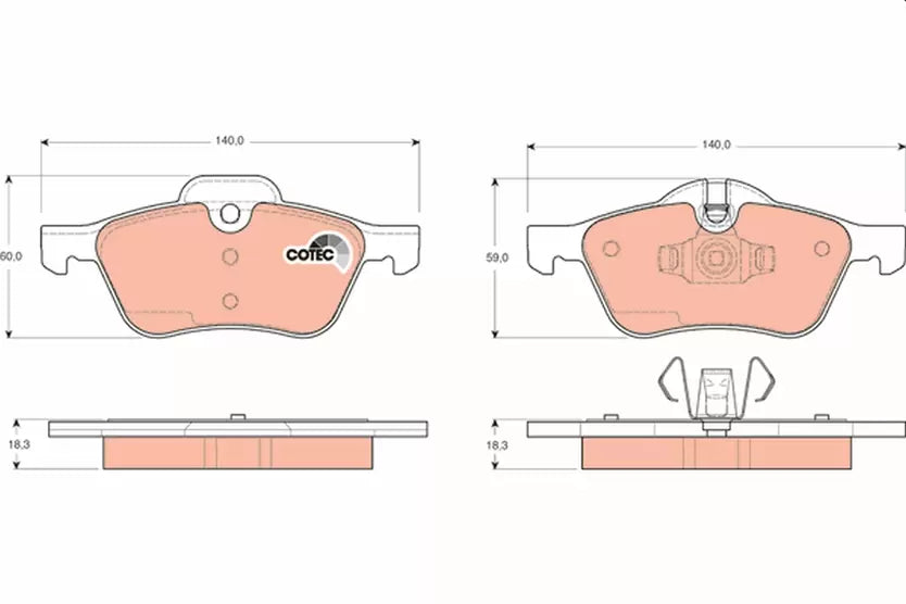 Brake Pad Set, Disc Brake GDB1476 - TRW