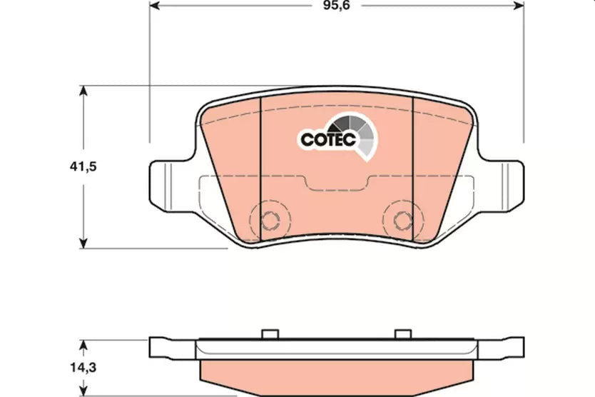 Brake Pad Set, Disc Brake GDB148 - TRW