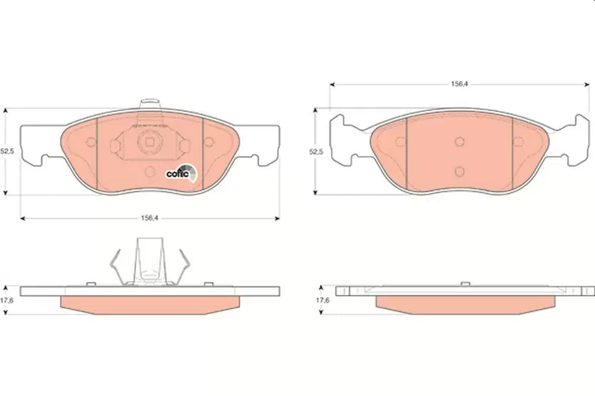 Brake Pad Set, Disc Brake GDB1487 - TRW