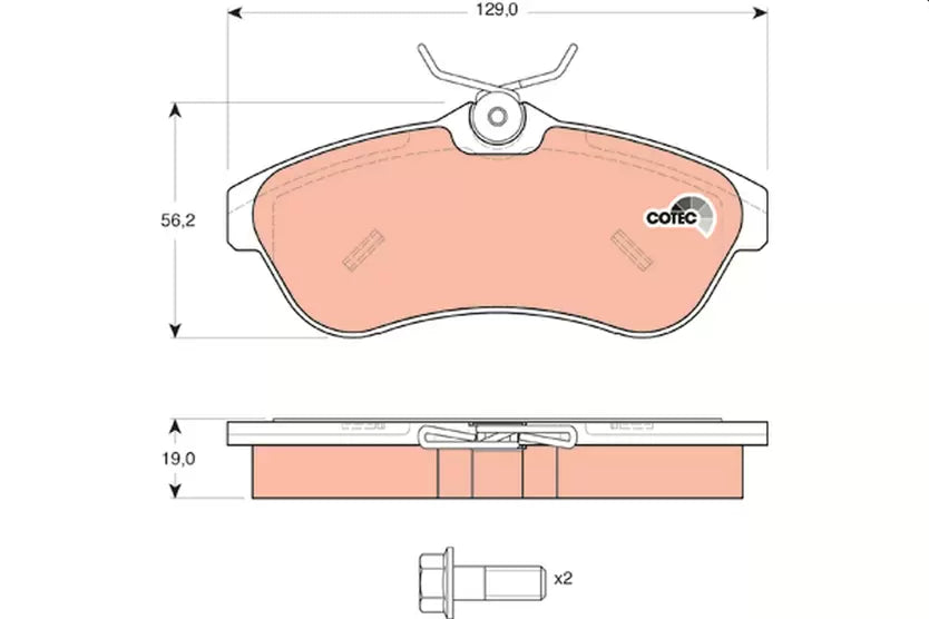 Brake Pad Set, Disc Brake GDB1496 - TRW
