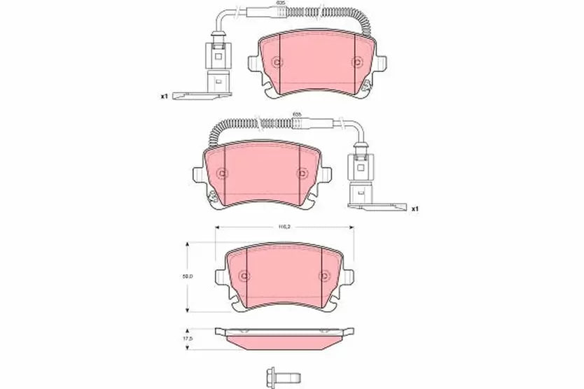 Brake Pad Set, Disc Brake GDB1508 - TRW