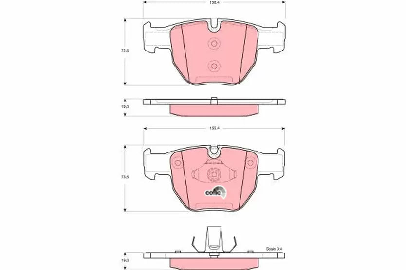 Brake Pad Set, Disc Brake GDB1526 - TRW