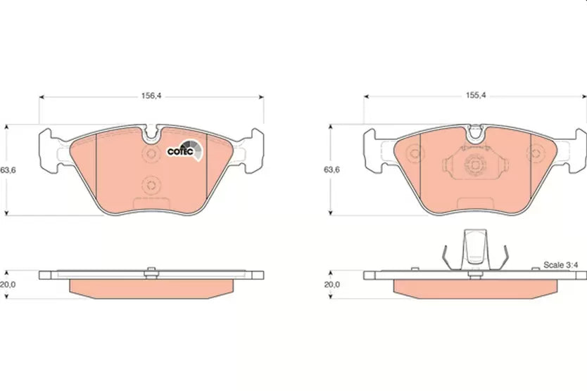 Brake Pad Set, Disc Brake GDB1531 - TRW