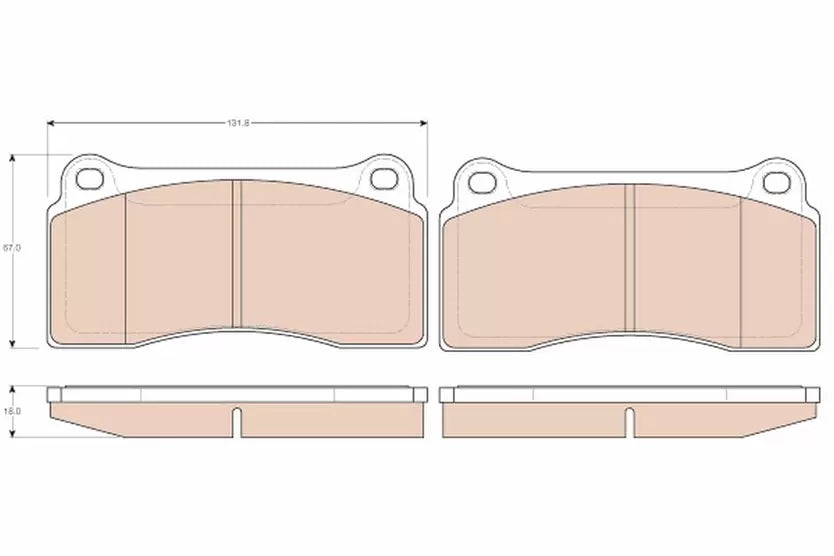 Brake Pad Set, Disc Brake GDB1536 - TRW