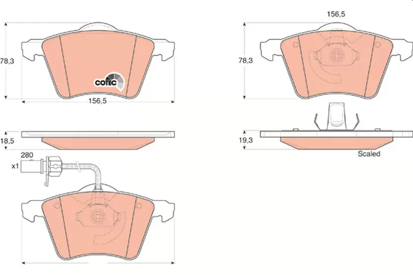 Brake Pad Set, Disc Brake GDB1538 - TRW