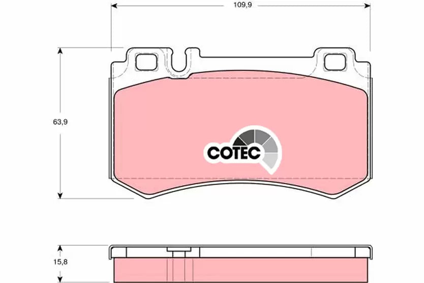 Brake Pad Set, Disc Brake GDB1544 - TRW