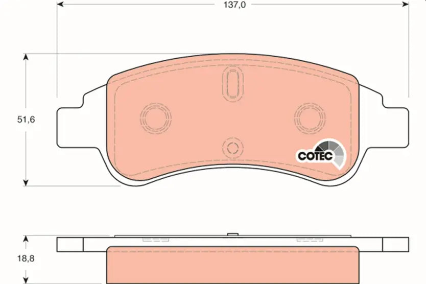 Brake Pad Set, Disc Brake GDB1563 - TRW