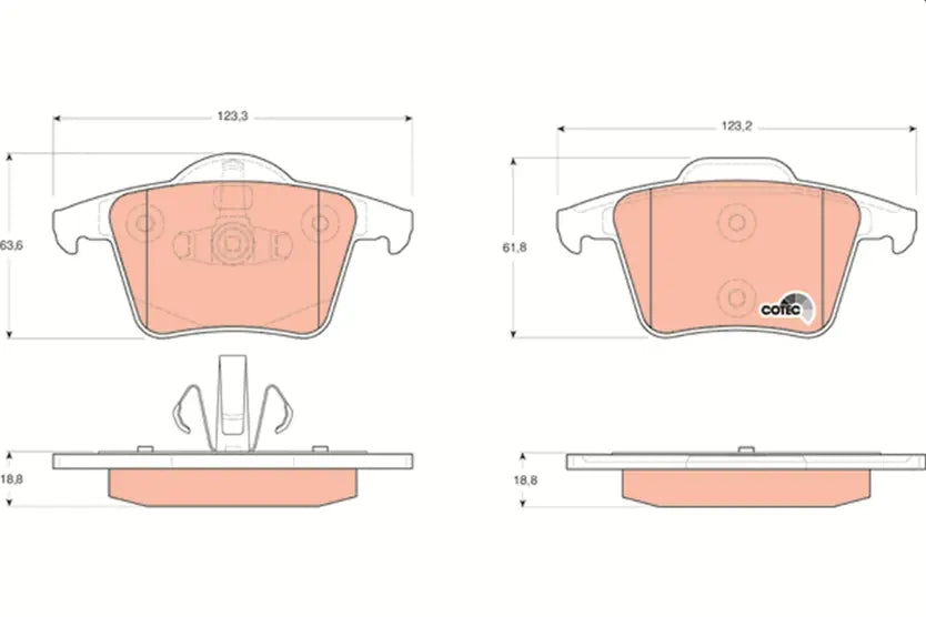 Brake Pad Set, Disc Brake GDB1566 - TRW