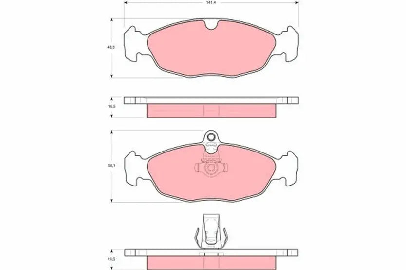 Brake Pad Set, Disc Brake GDB1569 - TRW