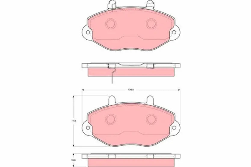 Brake Pad Set, Disc Brake GDB1573 - TRW